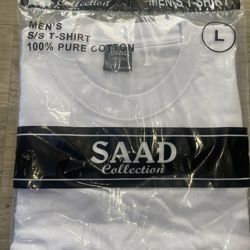 SD Collection Men's White T-Shirt Six pcs